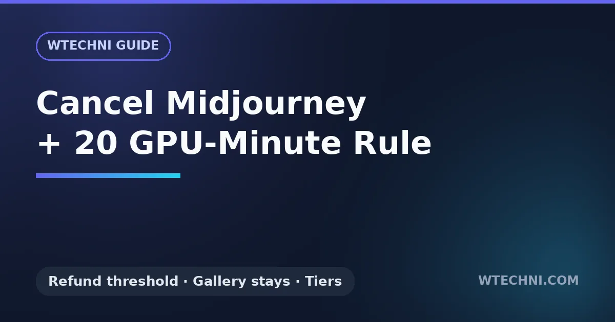 How to Cancel Midjourney (and the 20 GPU-Minute Refund Rule)